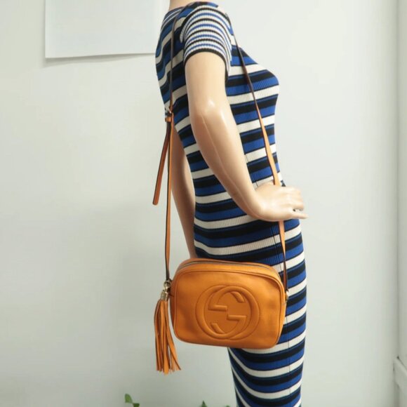 100% Authentic GUCCI SOHO Orange leather Shoulder Bag - Picture 12 of 12